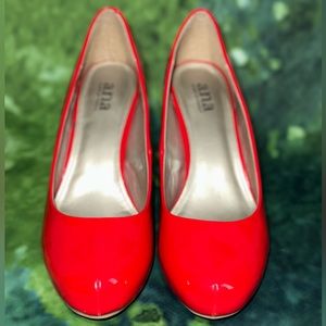 a.n.a Classic Red Patent Platform Stilettos
